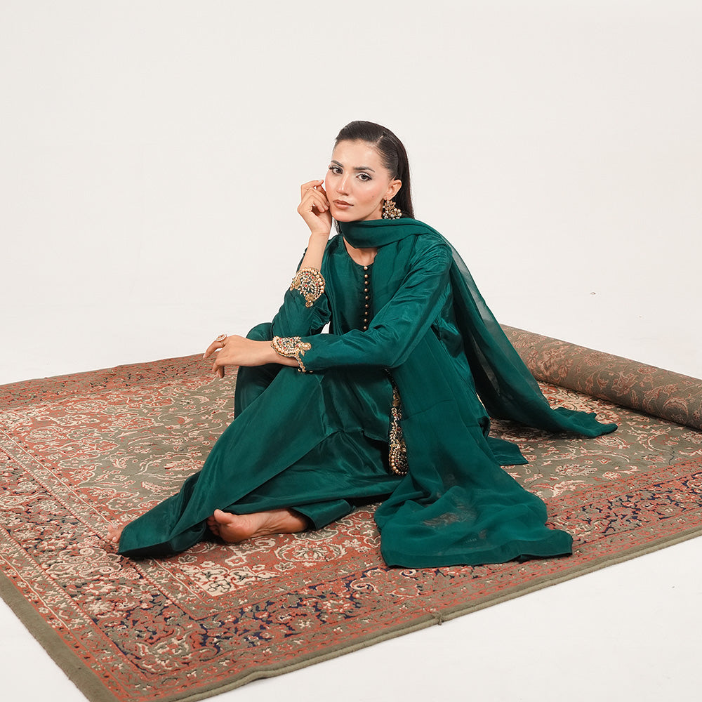 Jade 3 Piece Stitched - Javeria Zoa