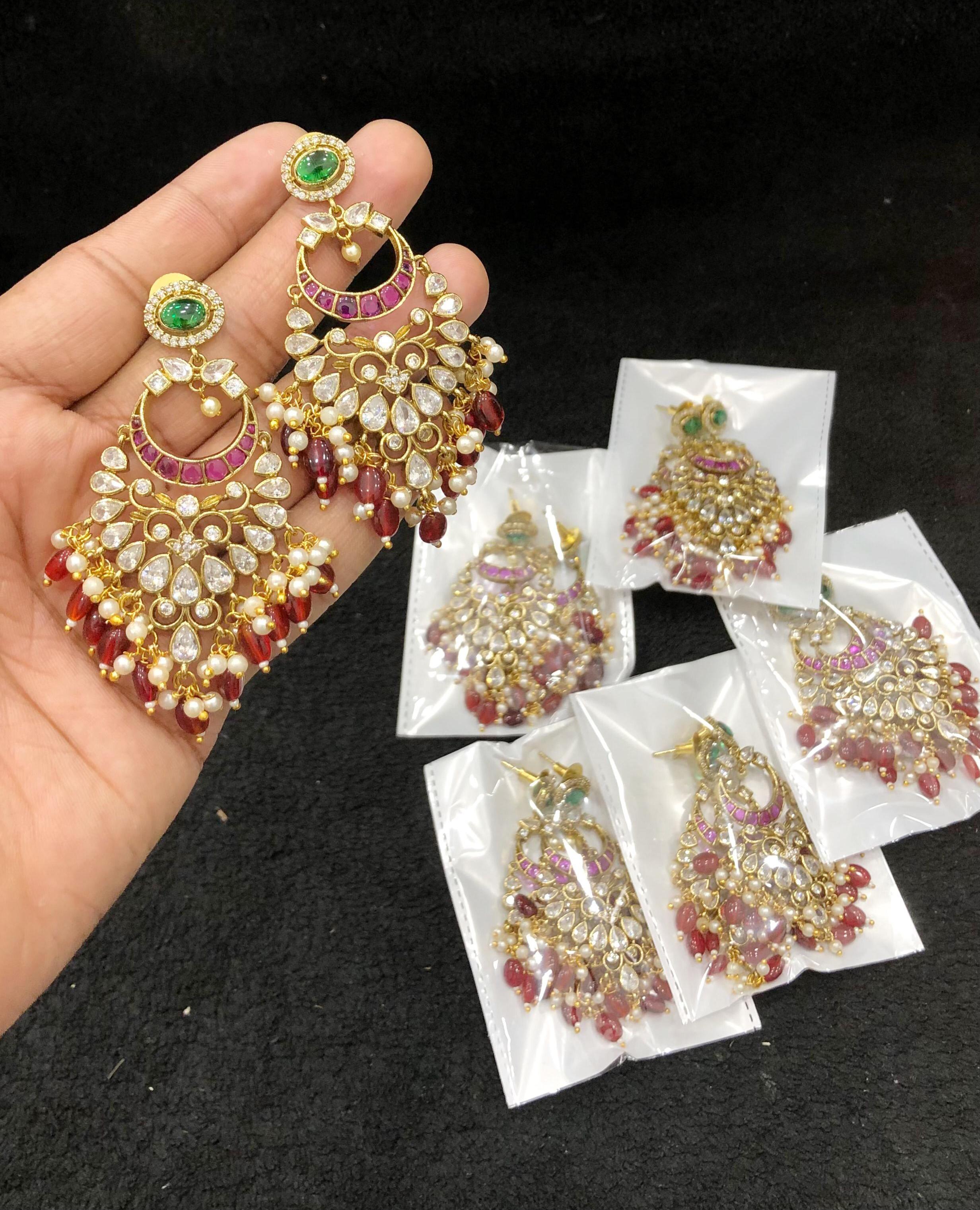 Jhoom Gold Plated Jadau Earrings - Aloro Jewels