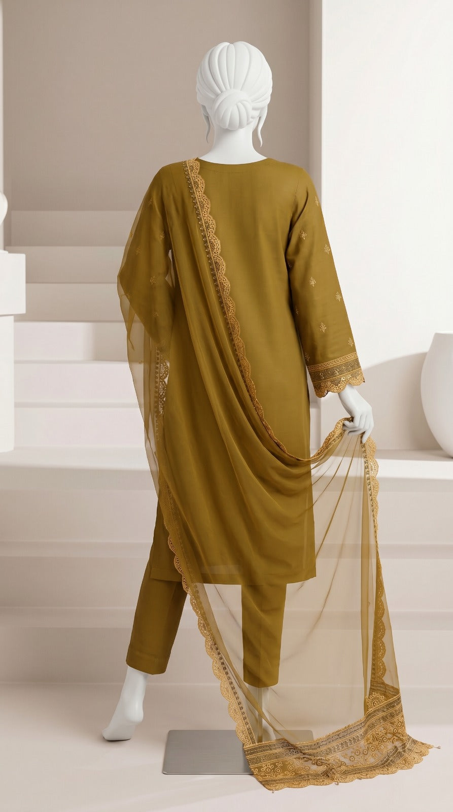 Premium Lawn Cotton 3 Pc Unstitched -  Saleem & Sons