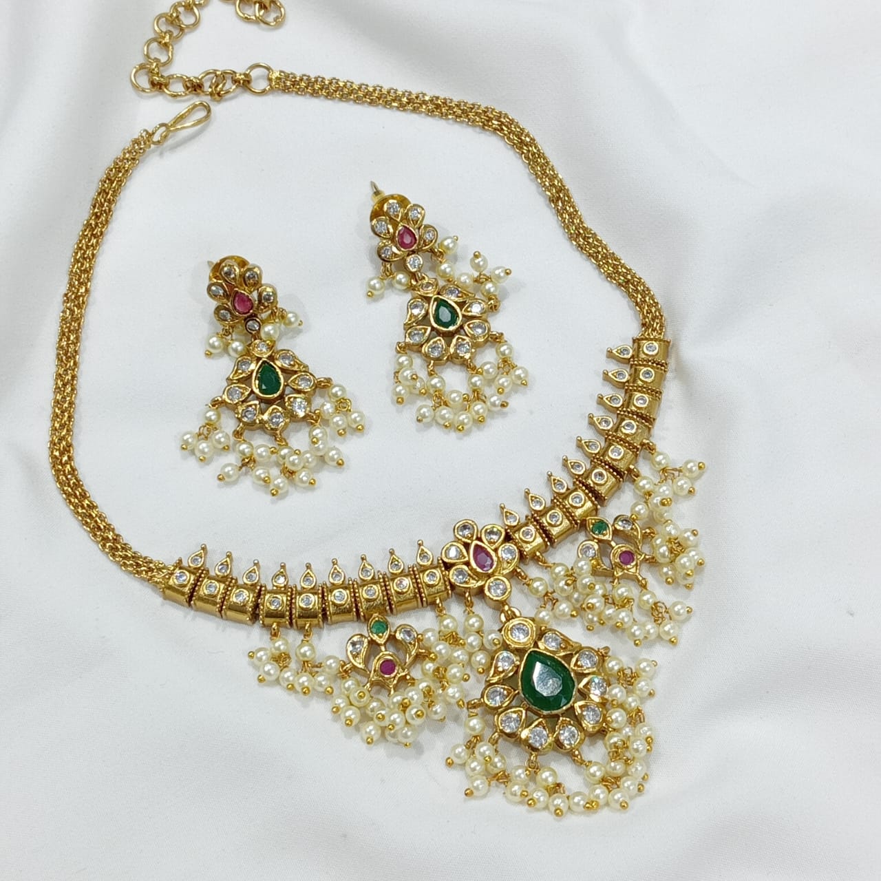 Jadau Short Necklace - Aloro Jewels