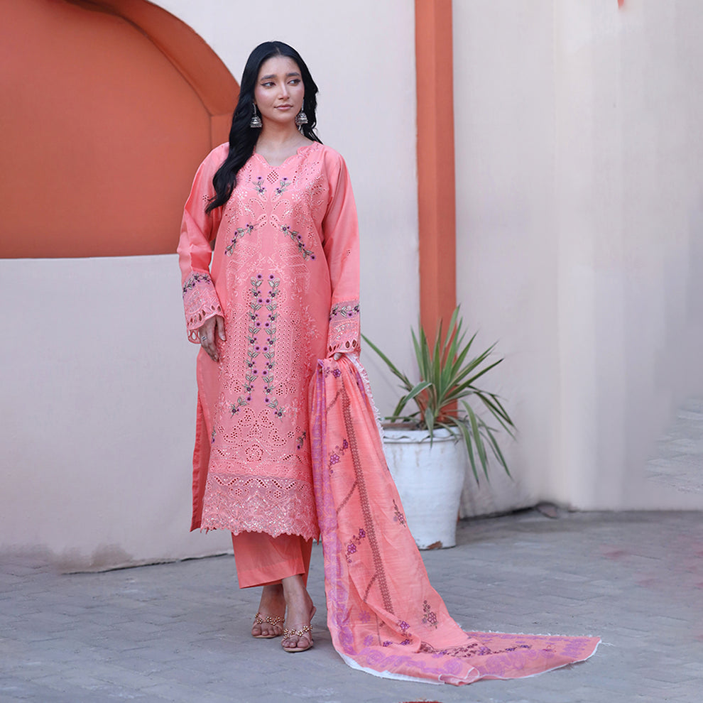 Embroidered Cotton Suit – Saba