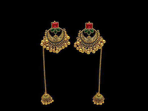 Royal Chandbali Jhumki- Zaroon