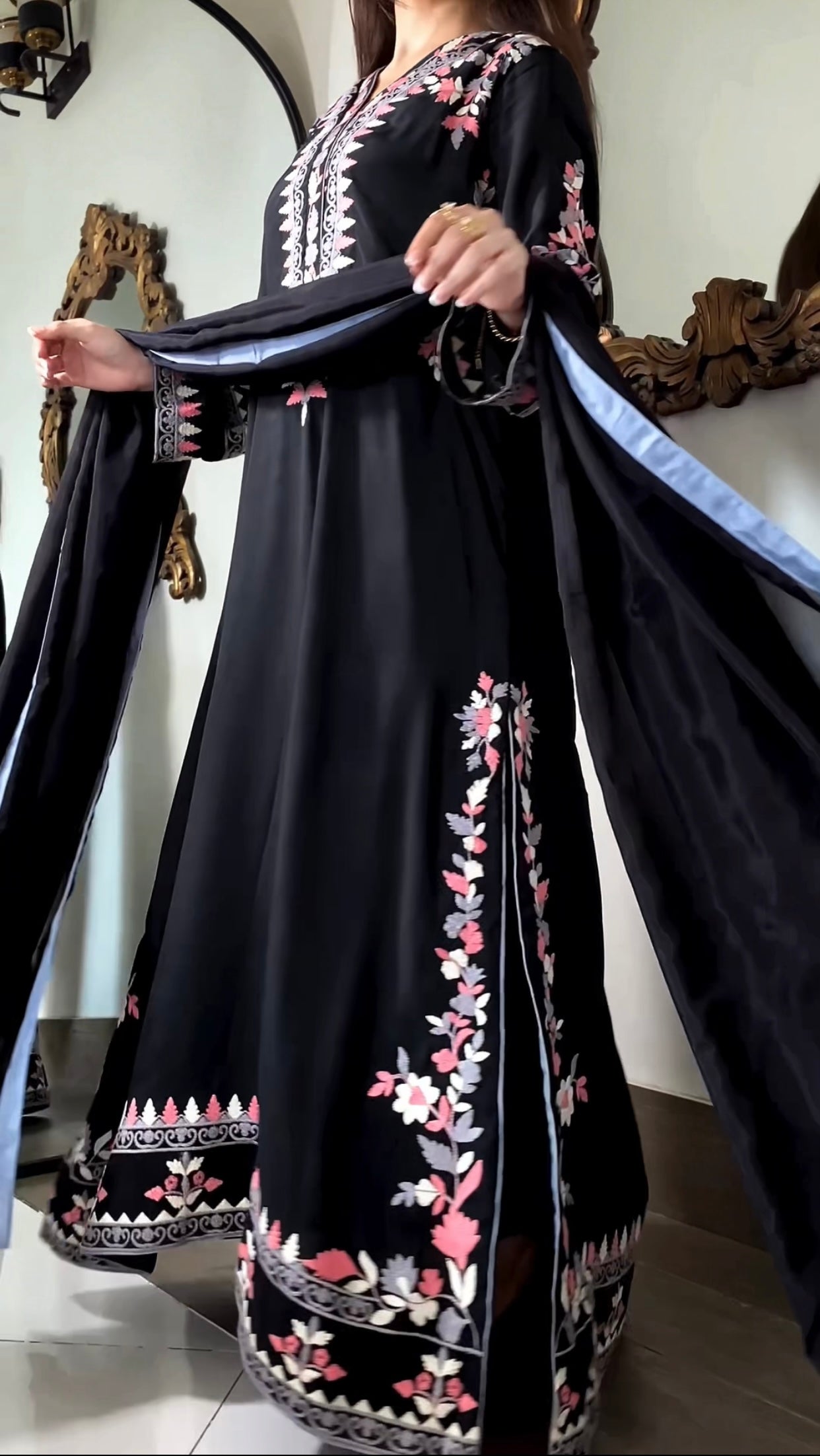 Arhama Kaftan - Silk - 3 Pcs - Fashion Corner