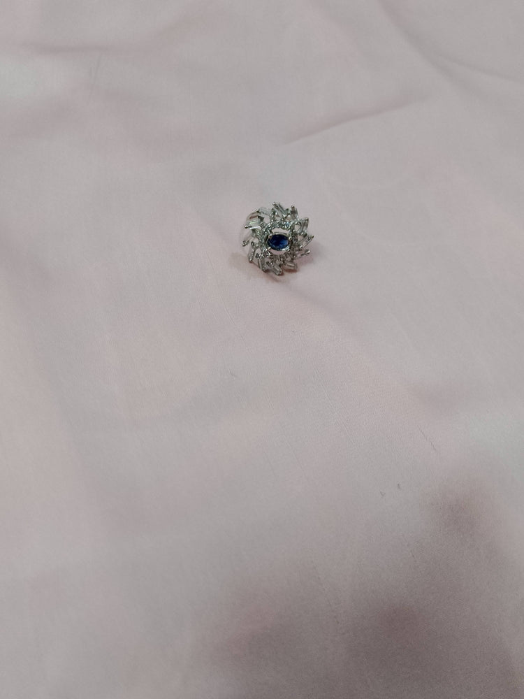 Royal Blue Crystal Statement Ring - Hina Jewellery