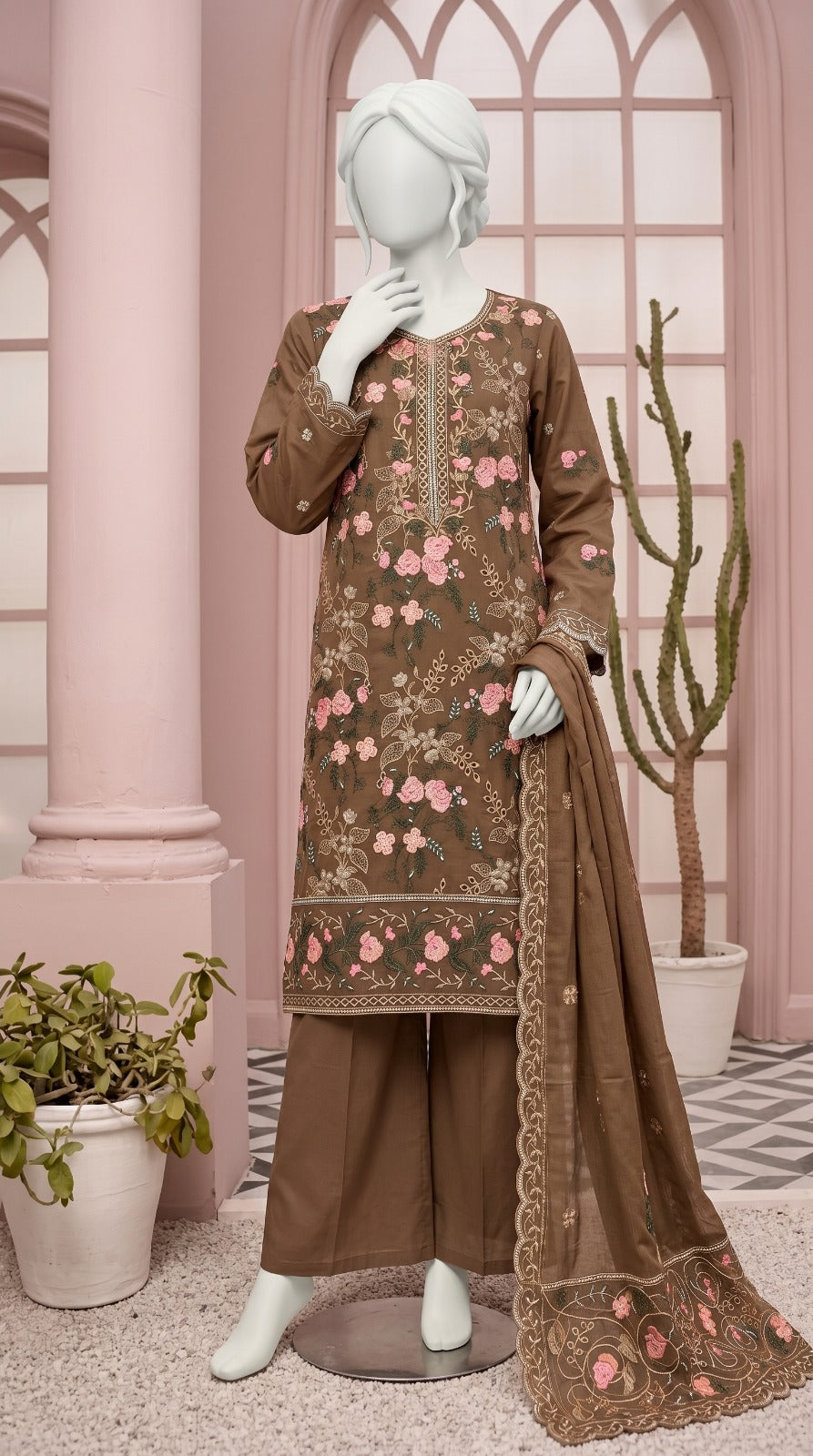 Premium Lawn Cotton 3 Pc Unstitched -  Saleem & Sons