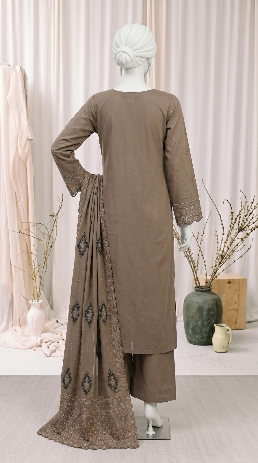 Premium Lawn Cotton 3 Pc Unstitched -  Saleem & Sons