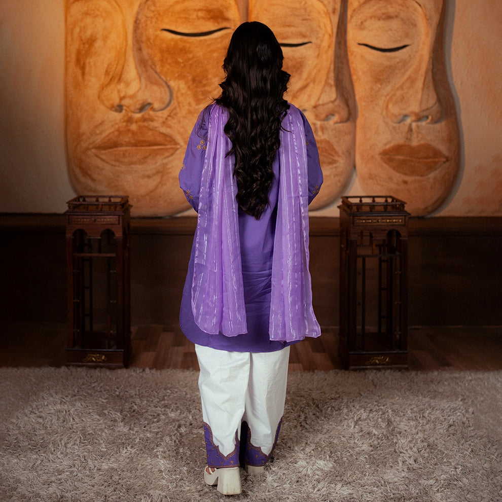 Embroidered Cotton Suit – Benafsha