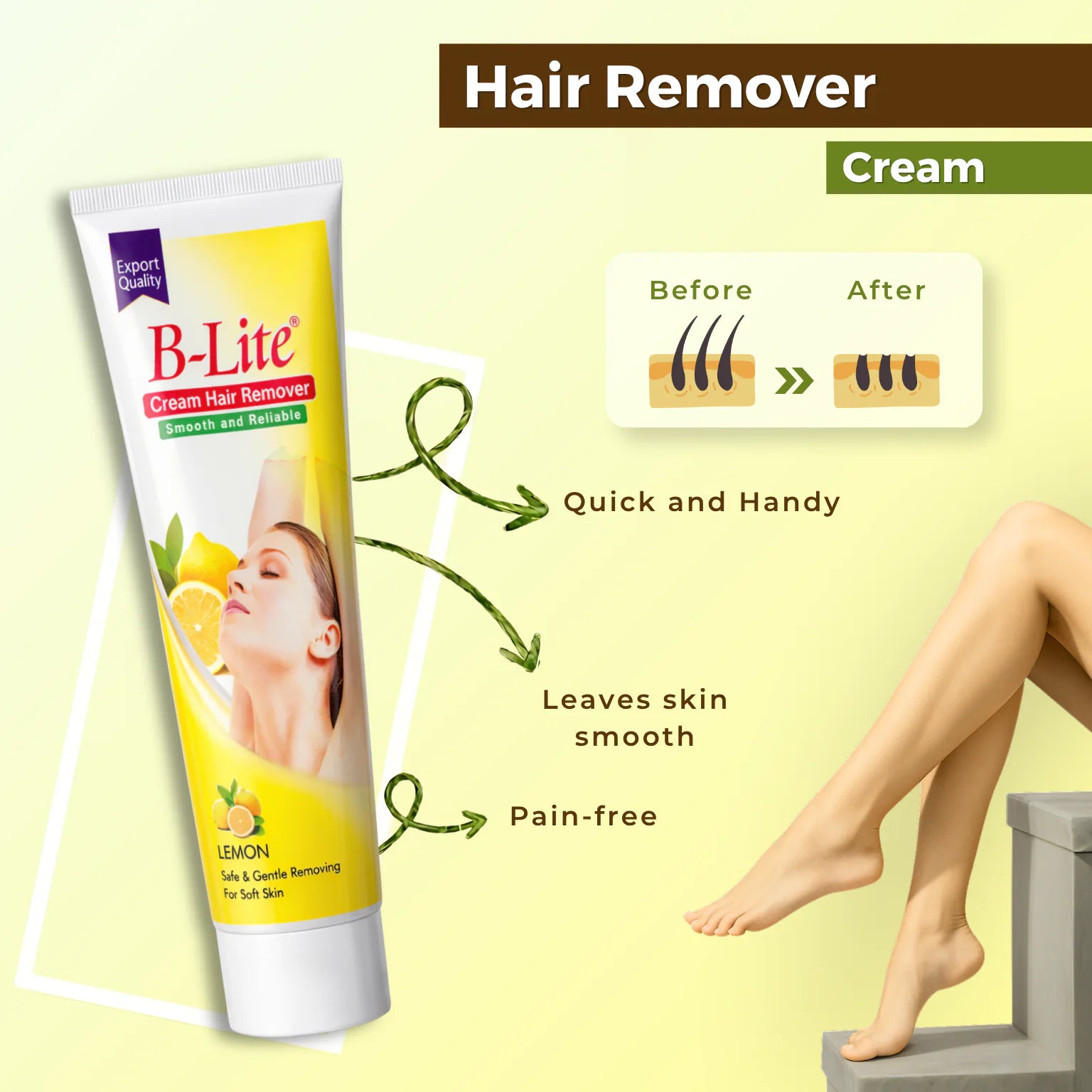 Hair Removal Cream 120ml - Blite Cosmetics