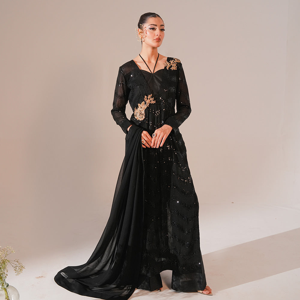 Raven 3 Piece Stitched - Javeria Zoa