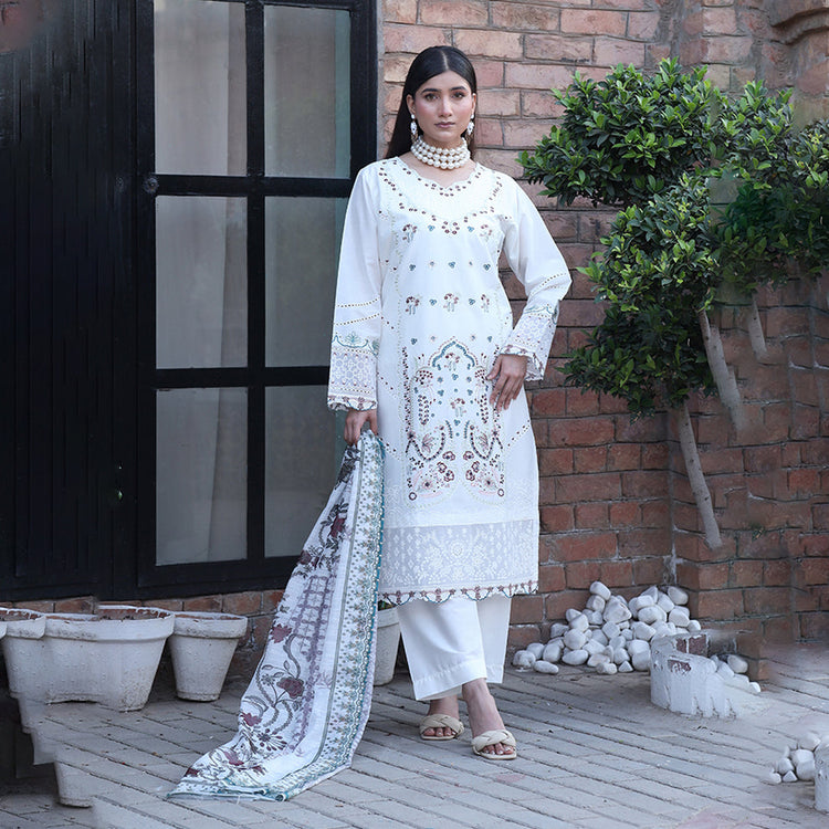 Embroidered Cotton Suit – Yasmin
