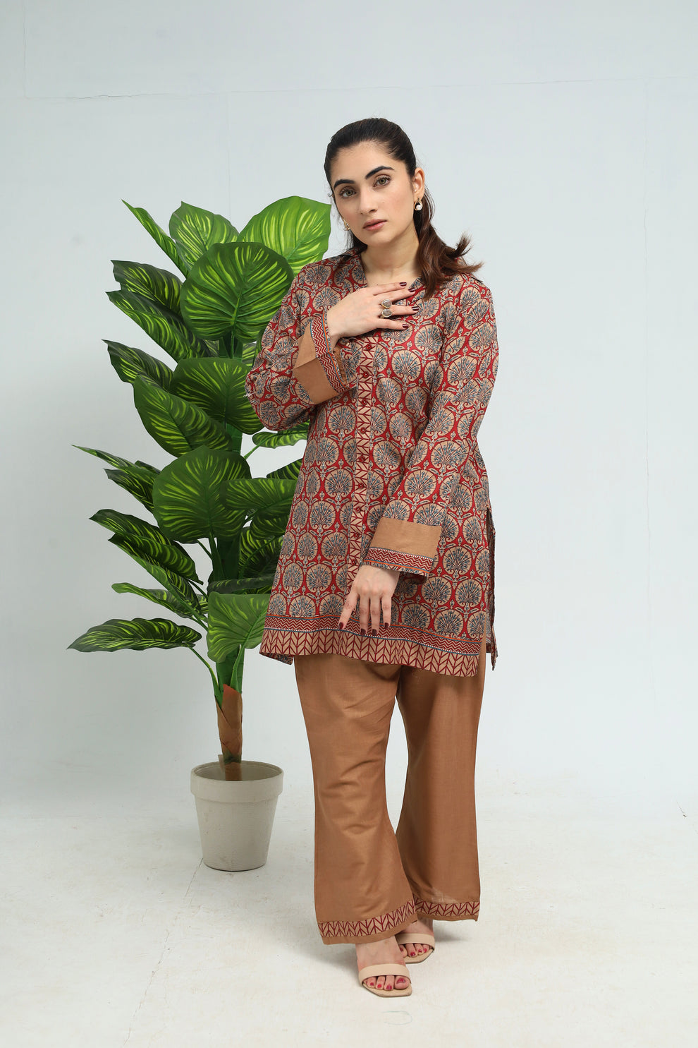 Blooming Co-ord Charm - Cotton Lawn - 2 Pcs - Jaanib