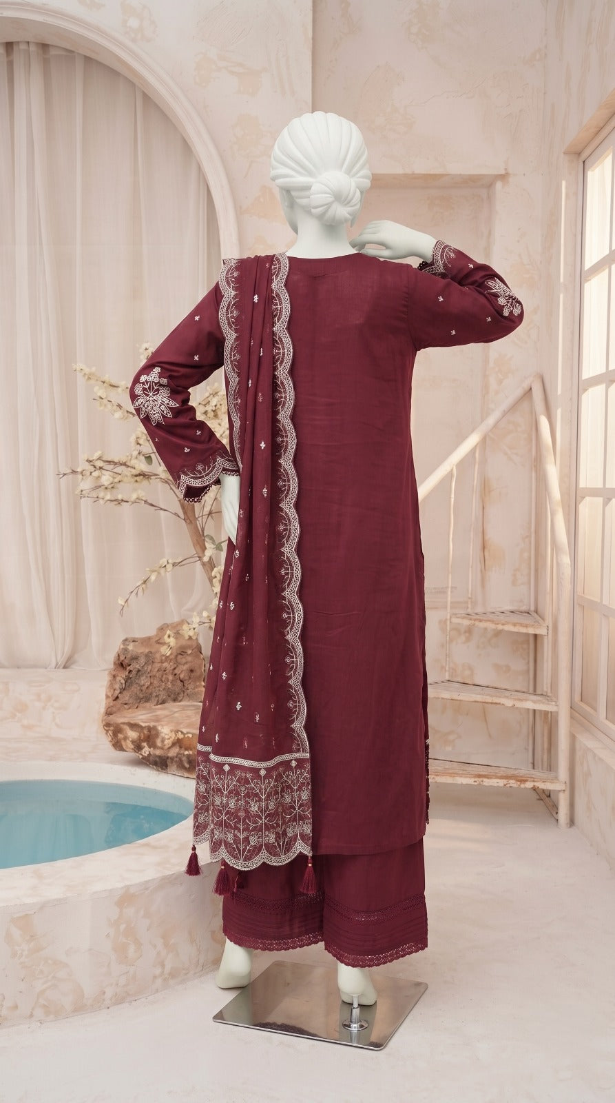 Premium Lawn Cotton 3 Pc Unstitched -  Saleem & Sons