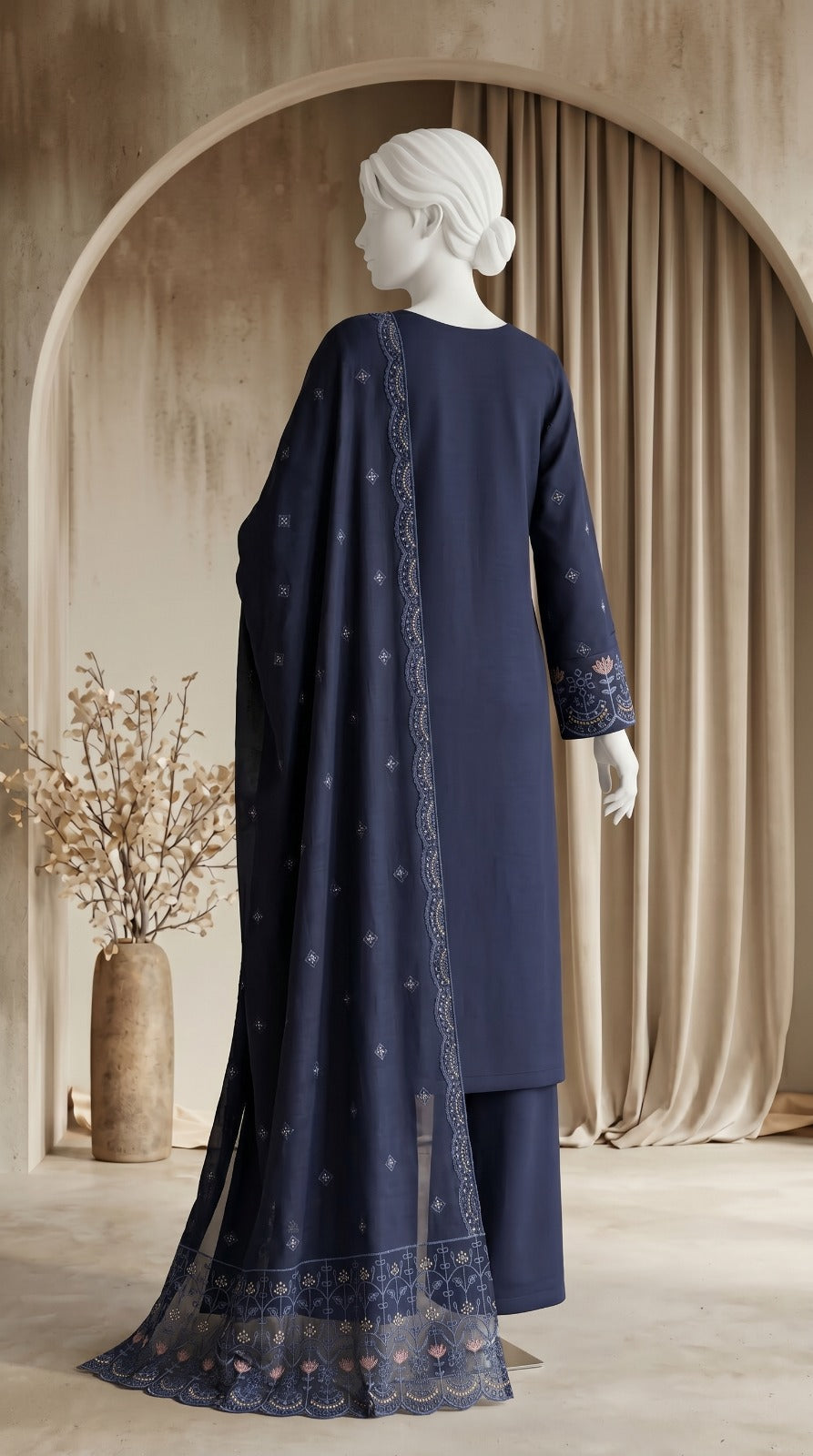 Premium Lawn Cotton 3 Pc Unstitched -  Saleem & Sons