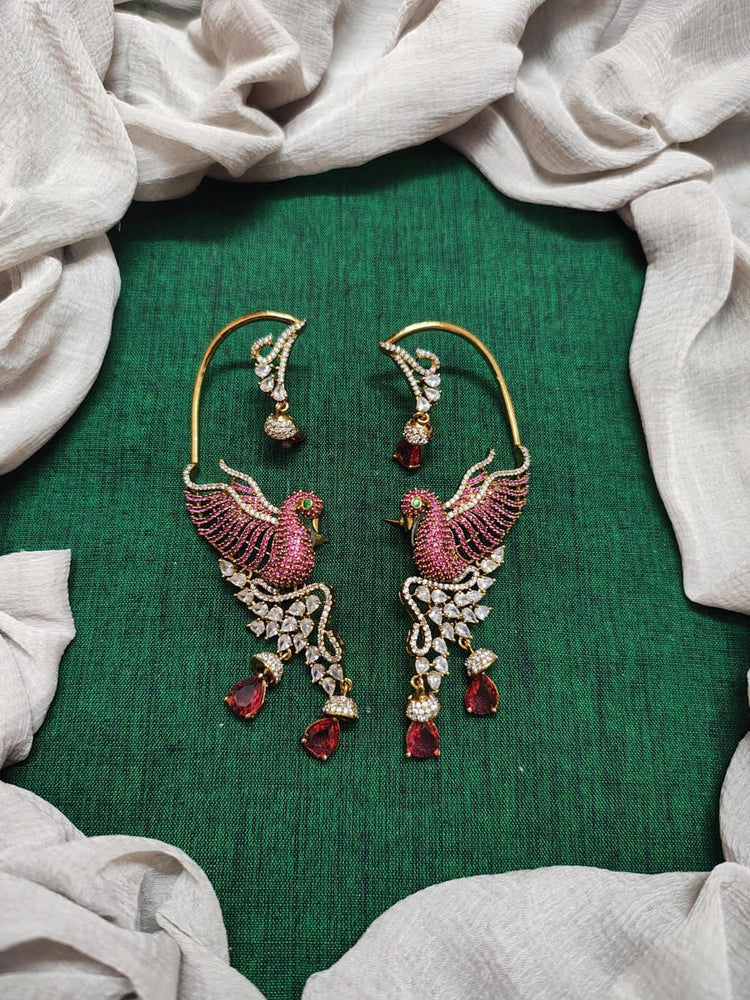 Malika-E-Husan 'ملکۂ حسن' Statement  Earrings - Aloro Jewels