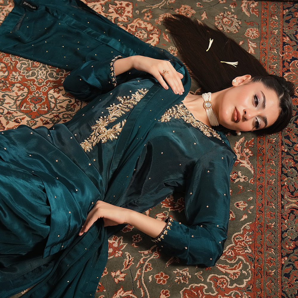Azure 3 Piece Stitched - Javeria Zoa