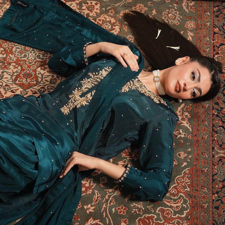Azure 3 Piece Stitched - Javeria Zoa
