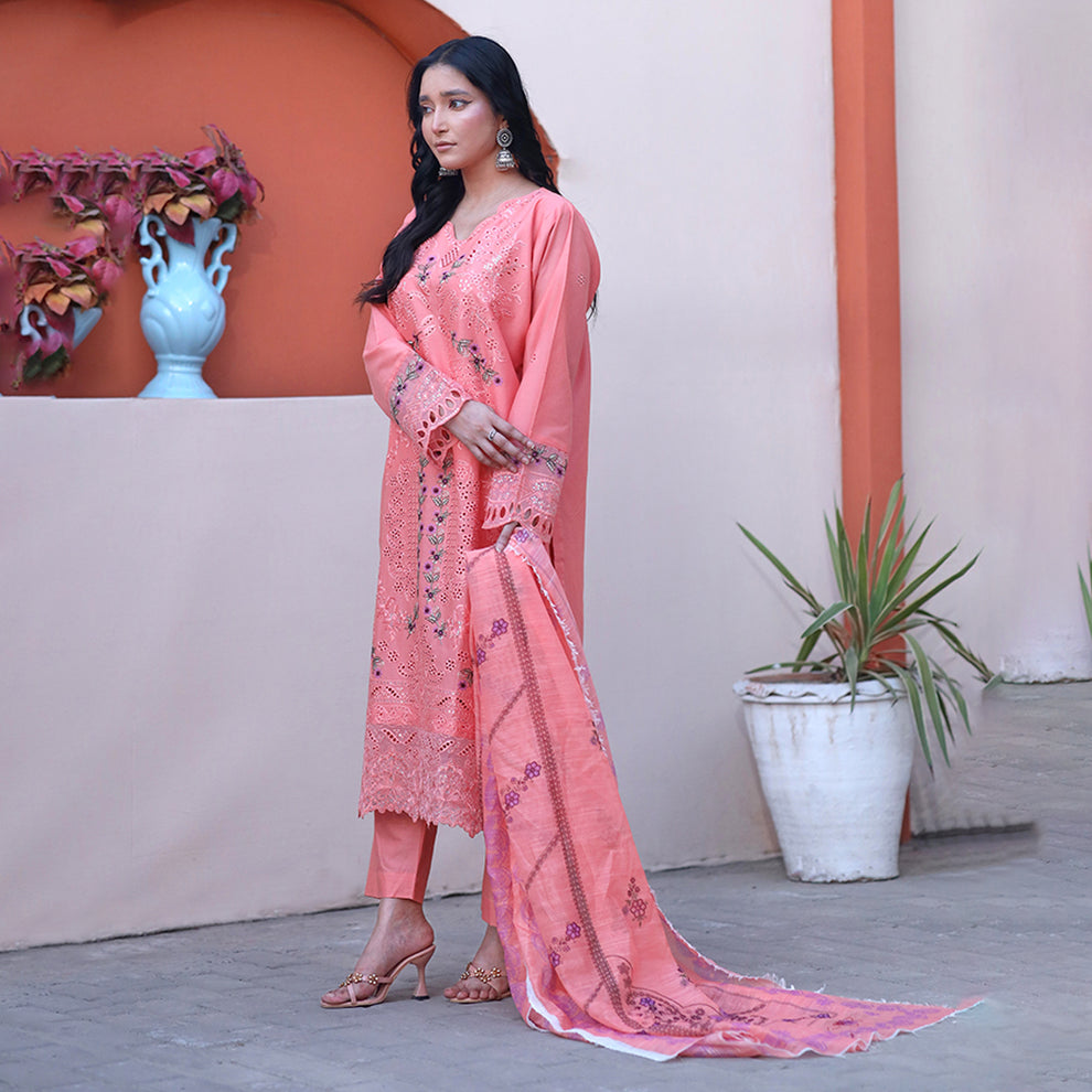 Embroidered Cotton Suit – Saba