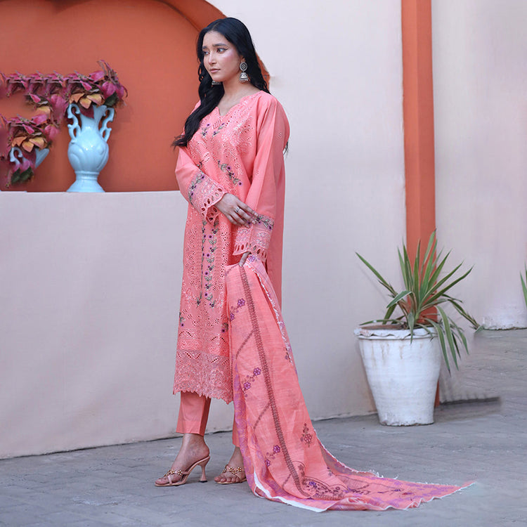 Embroidered Cotton Suit – Saba
