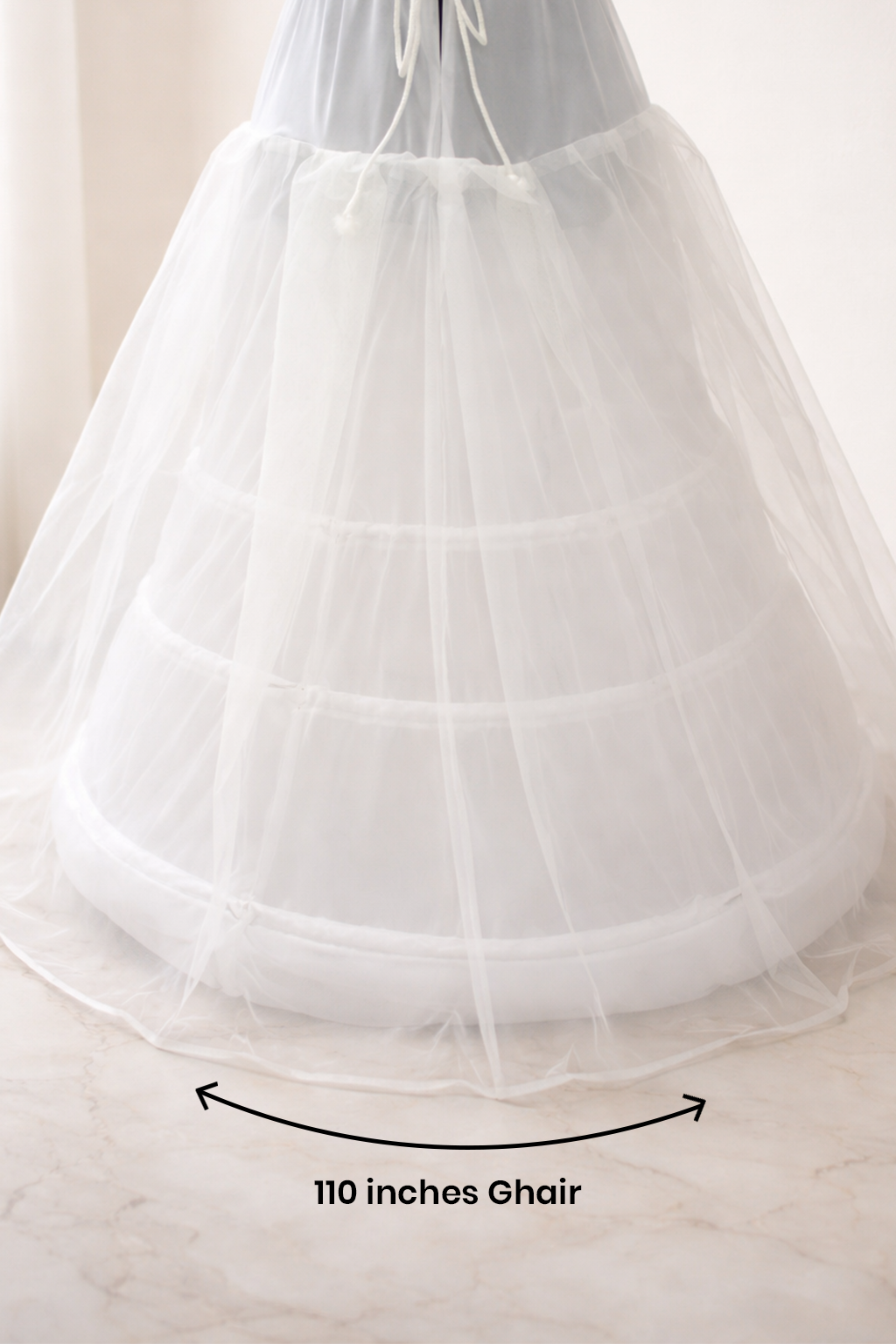 3 Hoops Ring Cancan Skirt For Heavy Bridal Dresses - Afshan