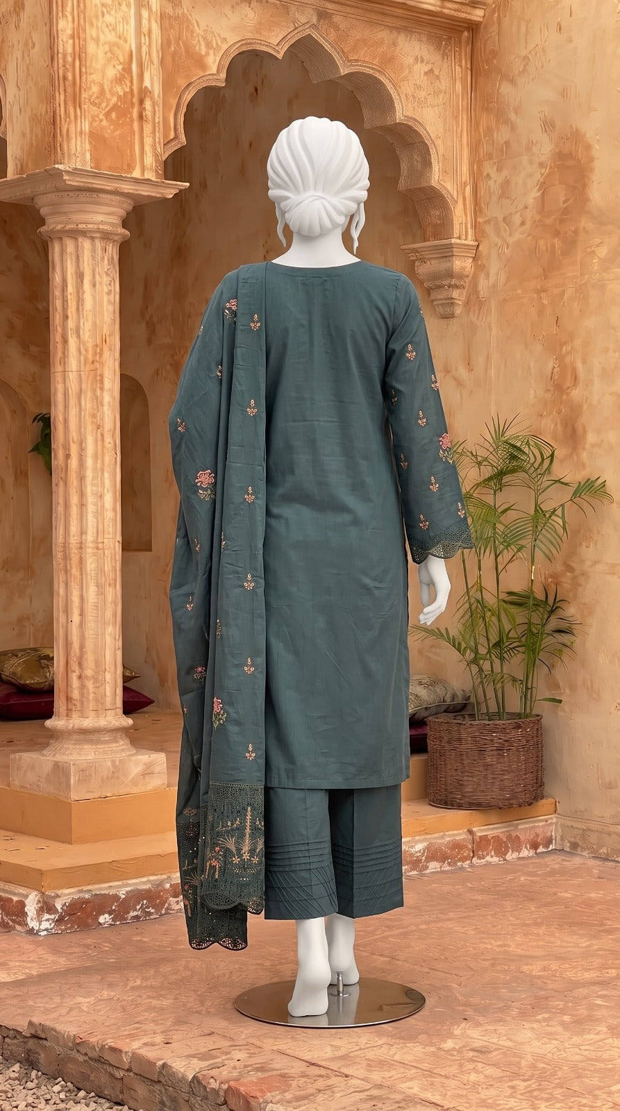 Premium Lawn Cotton 3 Pc Unstitched -  Saleem & Sons