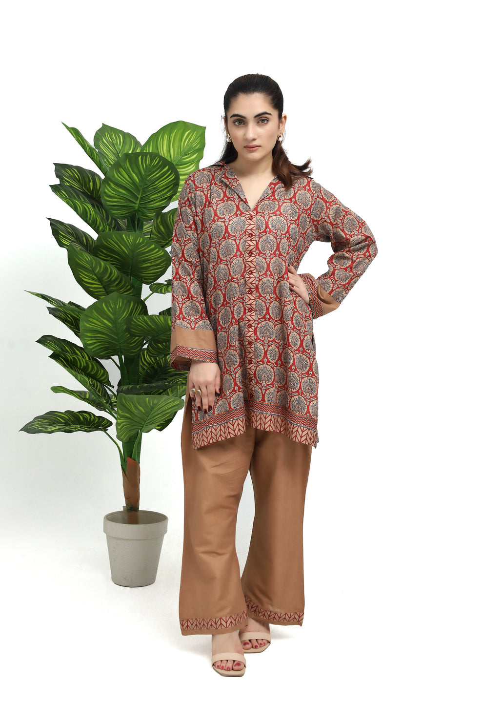 Blooming Co-ord Charm - Cotton Lawn - 2 Pcs - Jaanib