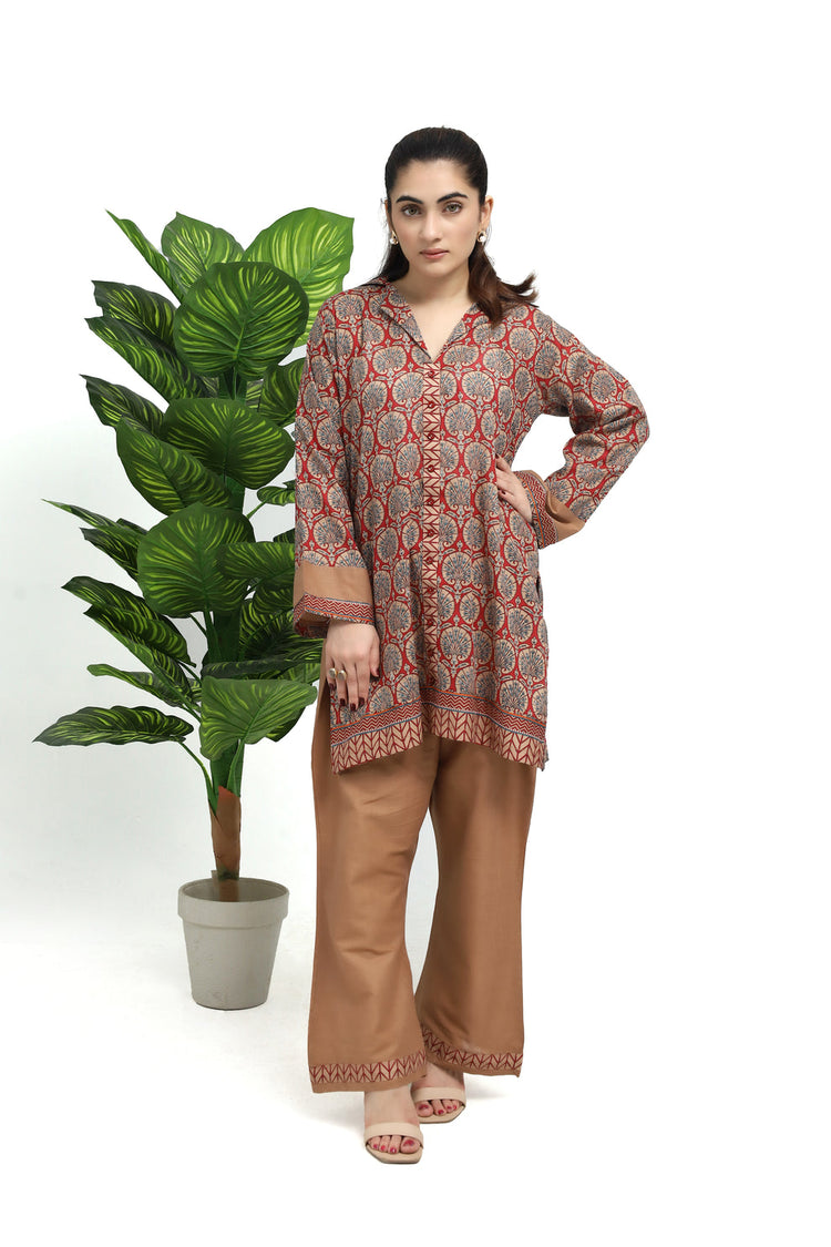 Blooming Co-ord Charm - Cotton Lawn - 2 Pcs - Jaanib