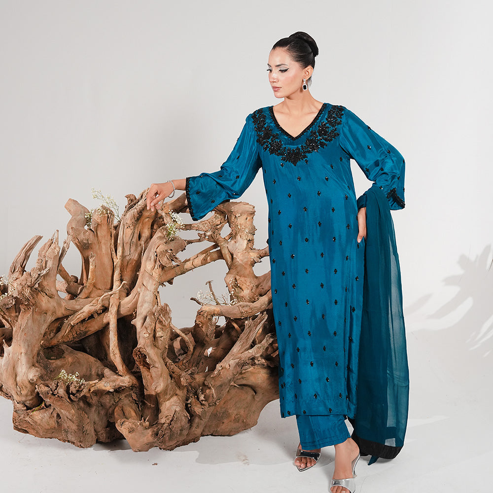 Sapphire 3 Piece Stitched - Javeria Zoa