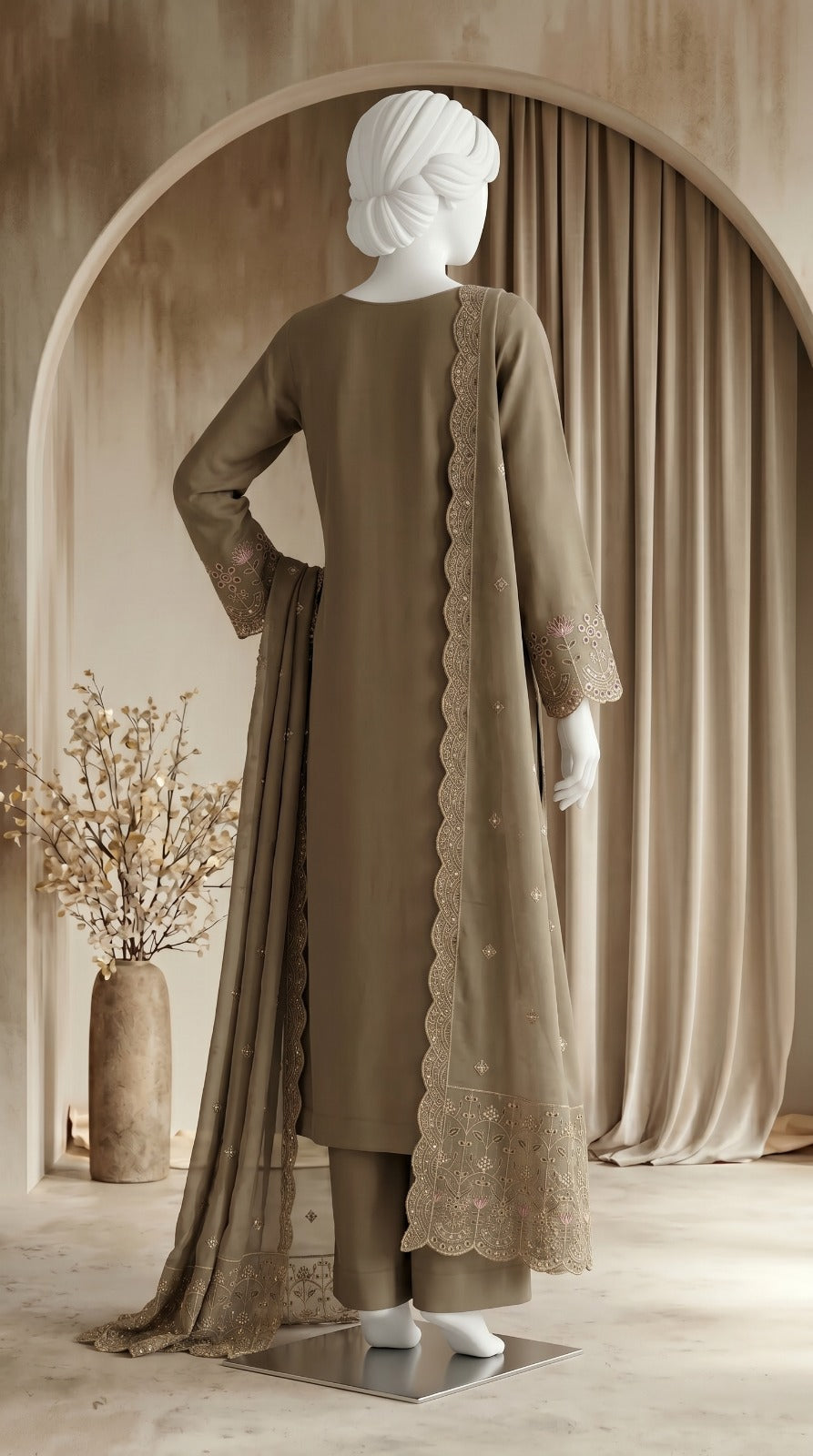 Premium Lawn Cotton 3 Pc Unstitched -  Saleem & Sons