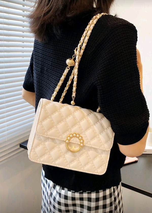Mini Faux Pearl Decor Chain Shoulder Bag -  Shahzahra