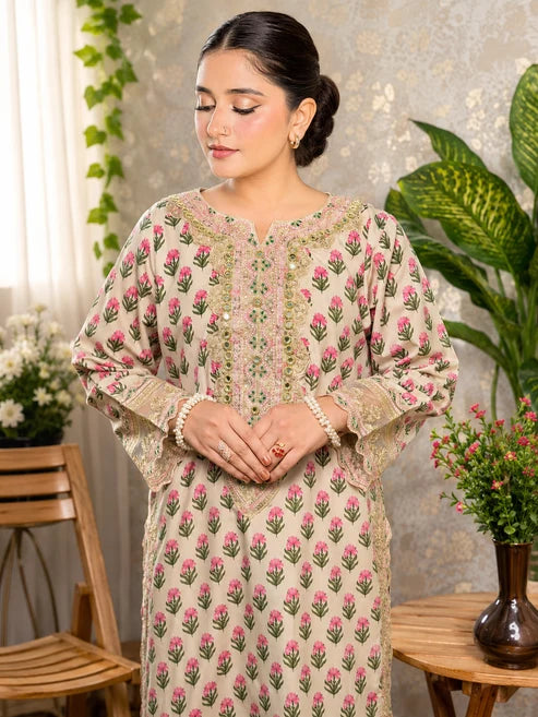 Blush Bloom Printed Ready to Wear – 3 Piece - Sit-ul-Banat