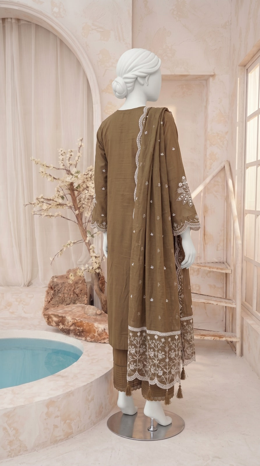 Premium Lawn Cotton 3 Pc Unstitched -  Saleem & Sons