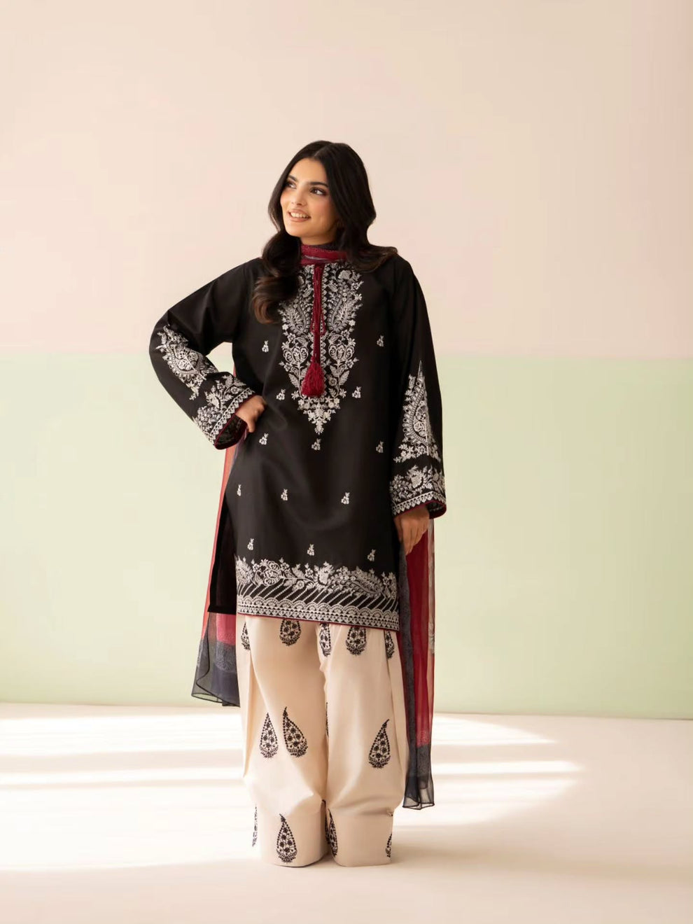 Meher Embroidered 3PC Suit - Urban Haya
