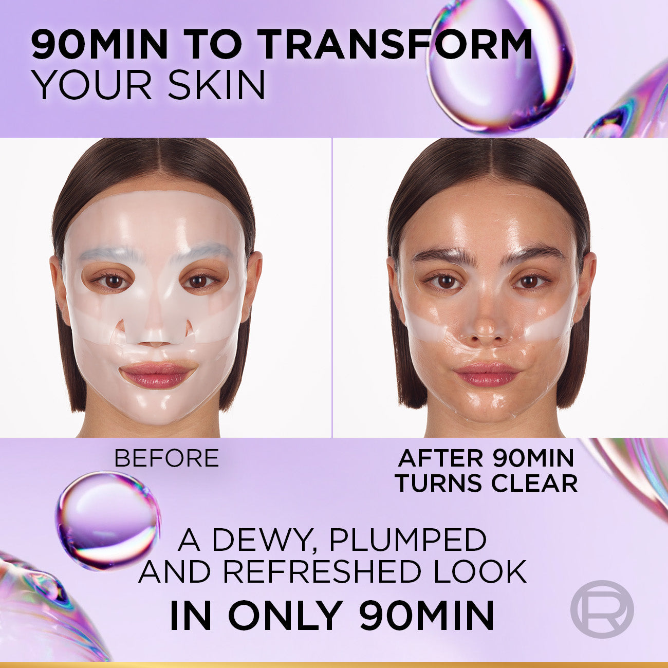 L'Oreal Paris - Revitalift Hyaluronic Acid Glass Skin Hydrogel Glow Mask
