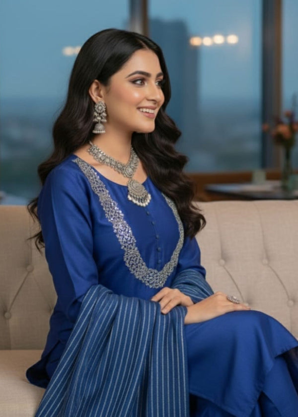 Bliss 3-Piece Stitched - Rang-e-Meeras