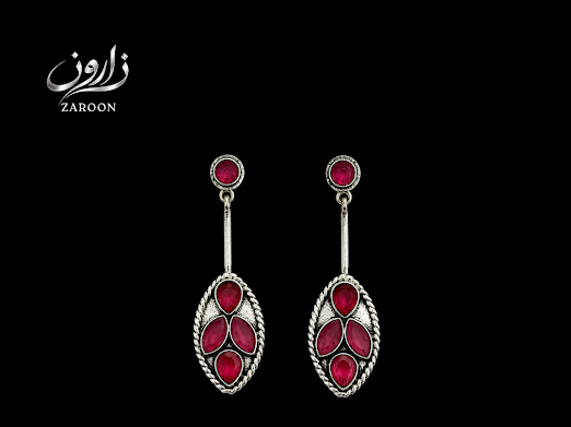 Scarlet Harmony Drop Earrings - Zaroon