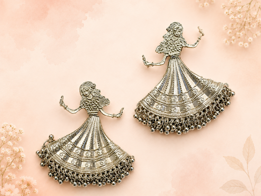 Royal Dancer Statement Jhumka - Zaroon