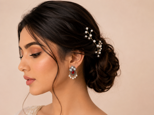 Regal Pearl Drop Earrings - Zaroon