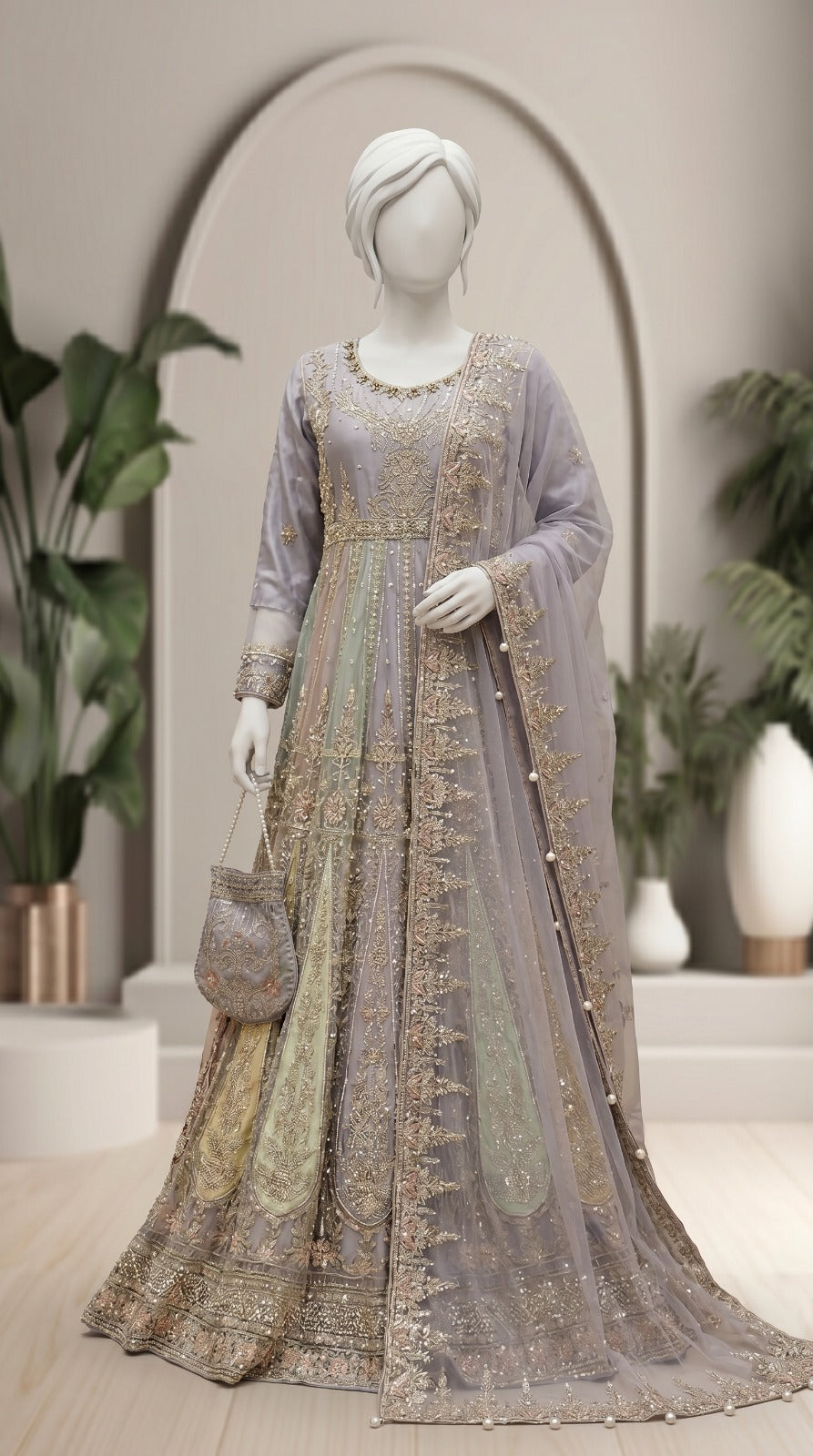 Luxury Stitched With Hand Embellishment Maxi - Saleem&sons