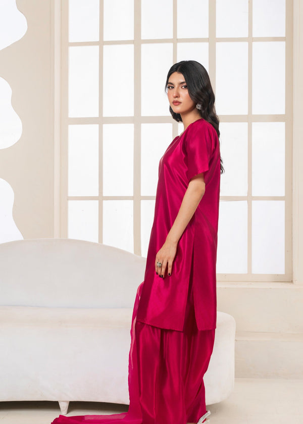 Farshi Shalwar Linen 3-Piece Stitched - Rang-e-Meeras