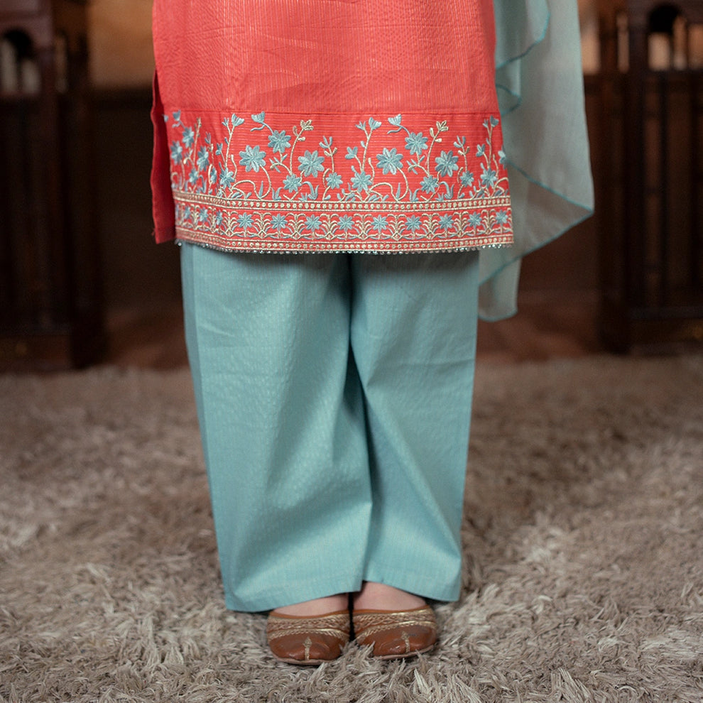 Embroidered Jacquard Suit – Mahgul