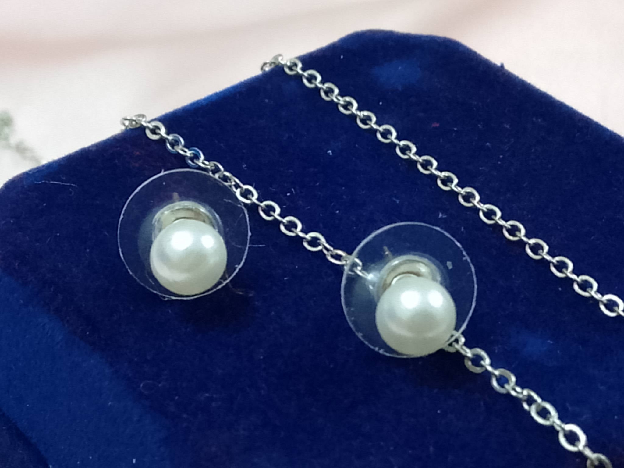 Classic Pearl Pendant & Earrings Set Elegant Daily Wear Jewelry - Hina Jewellery