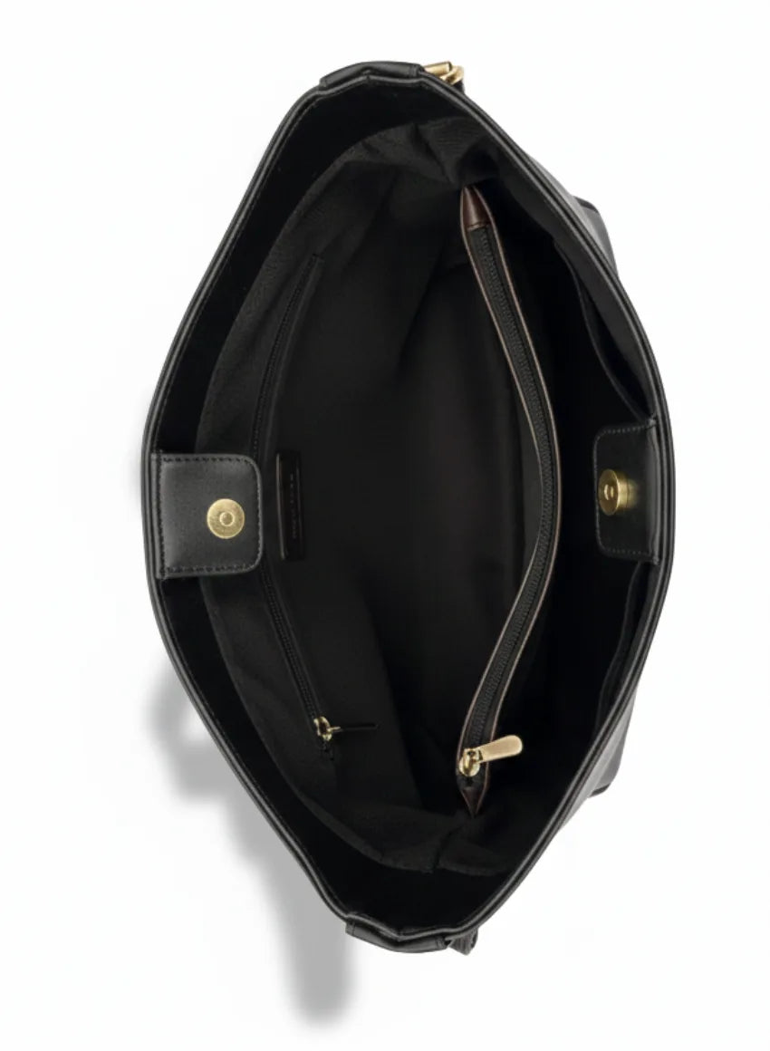 Elara Black Tote Bag - Marquise Vault
