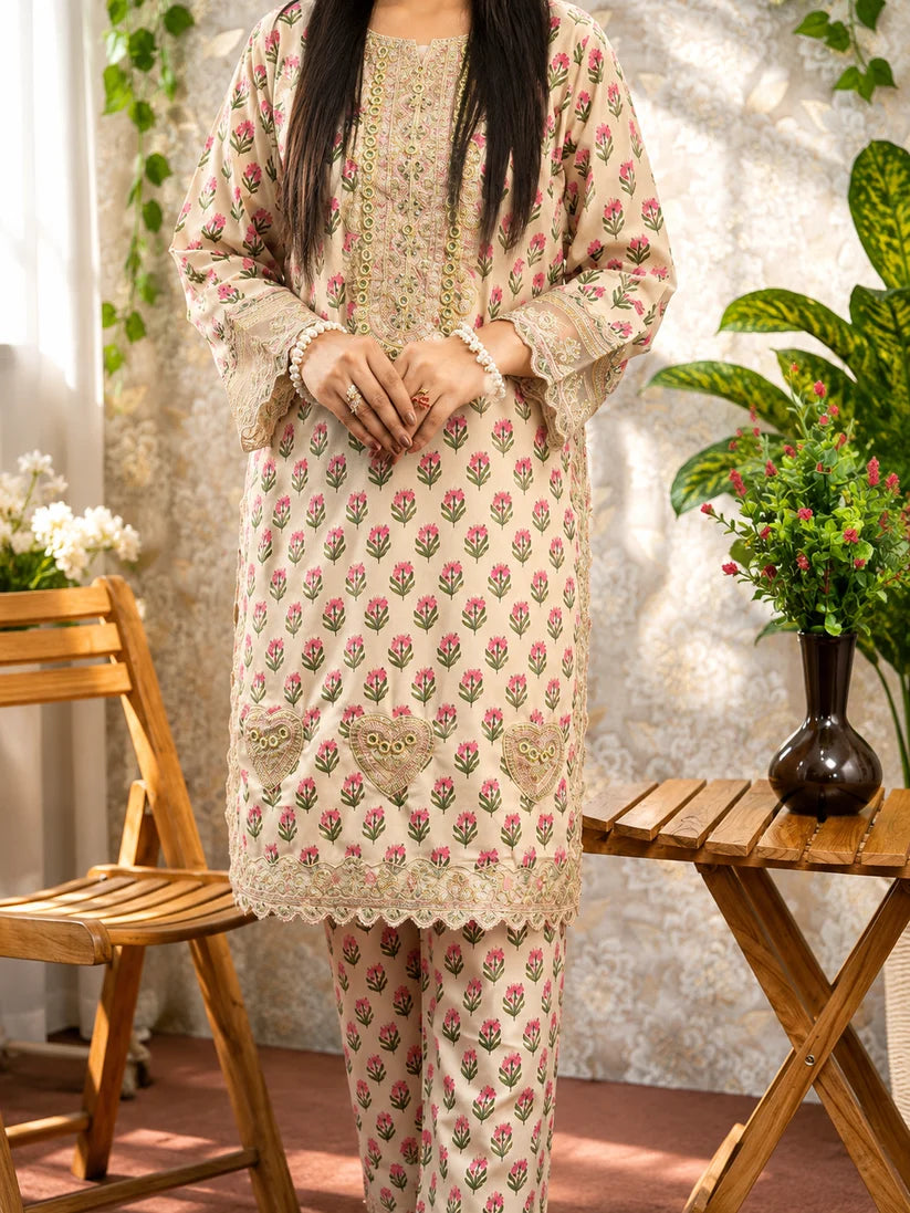 Blush Bloom Printed Ready to Wear – 3 Piece - Sit-ul-Banat