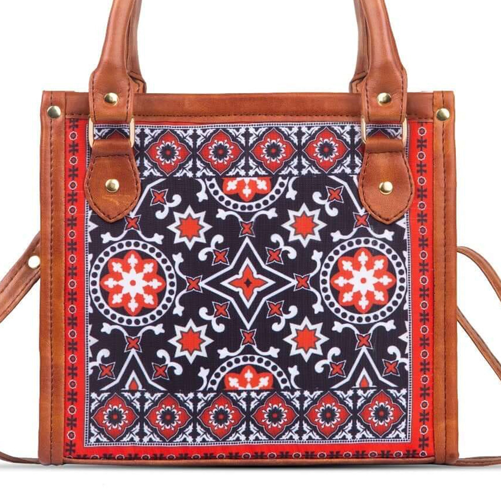 Ajrak Scarlet Handbag - Bag X