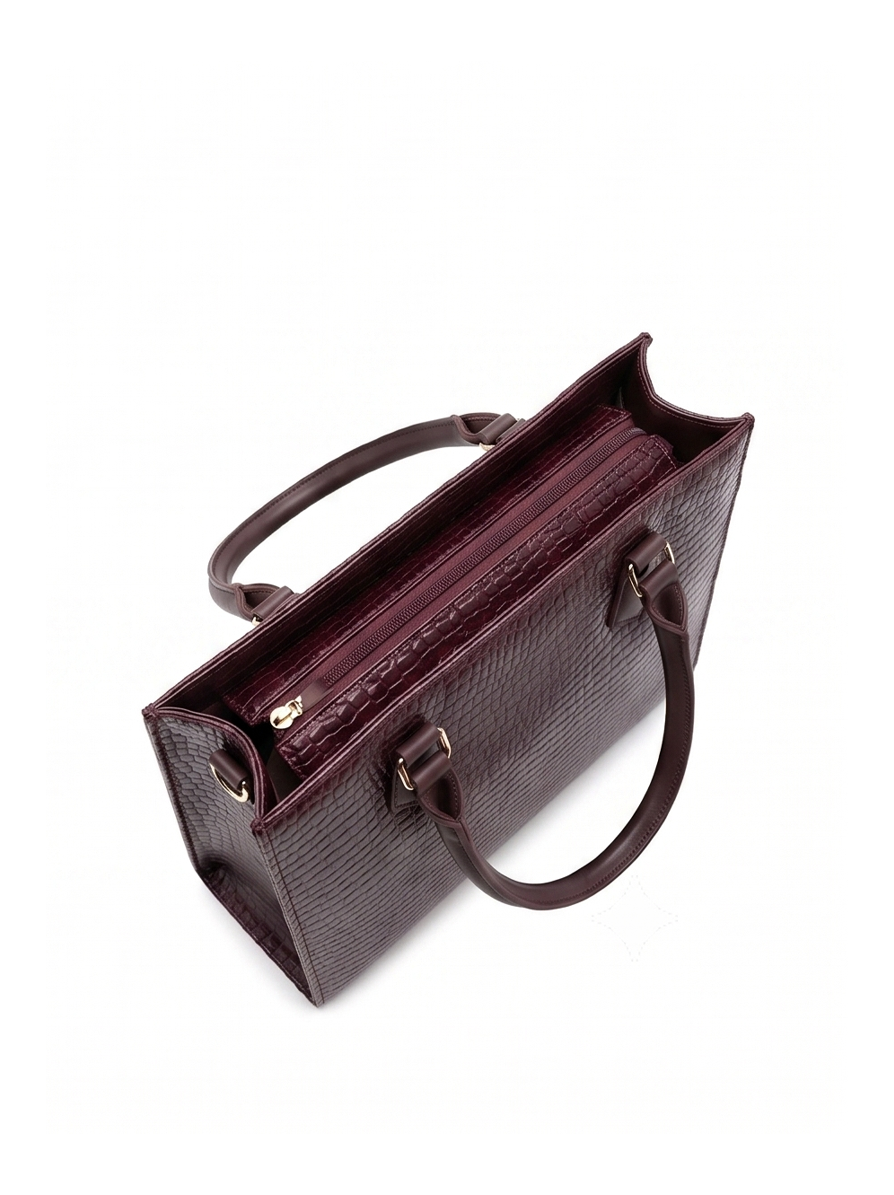 Burgundy Tote Bag - Bag X