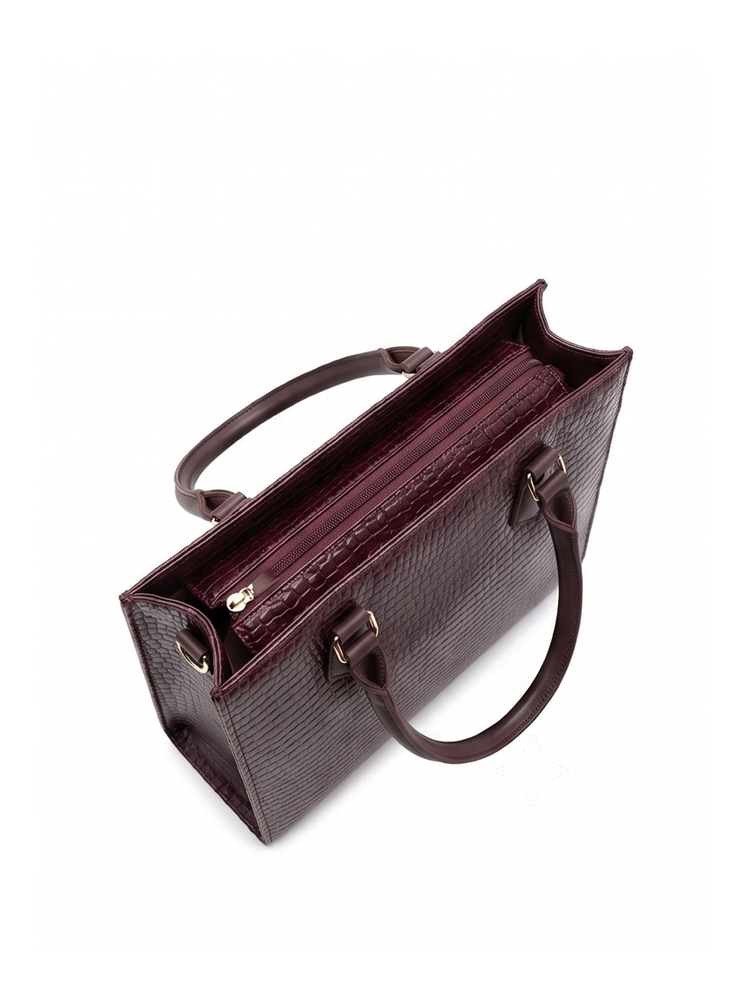 Burgundy Tote Bag - Bag X