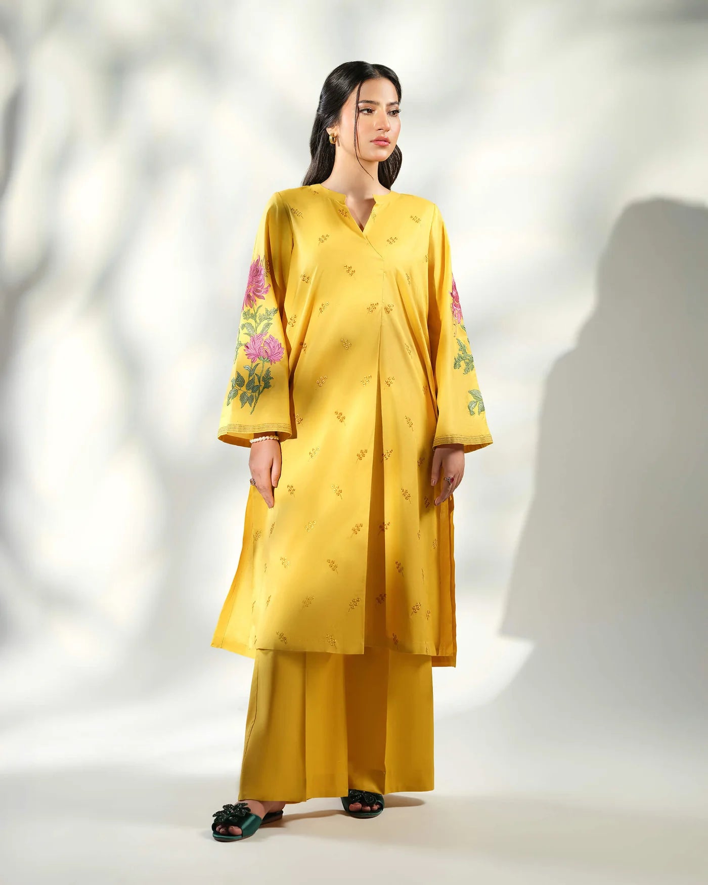 Arzo – Premium Cotton Kurta Set in Mustard by Sinoor