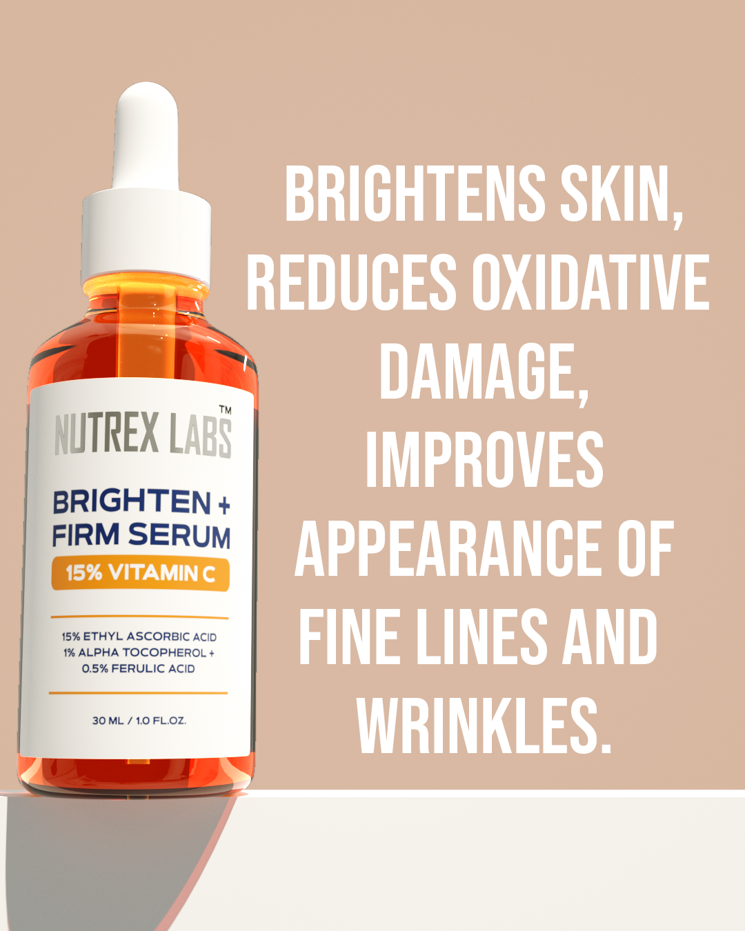 Brighten + Firm 15% Vitamin C Serum - Nutrex Labs