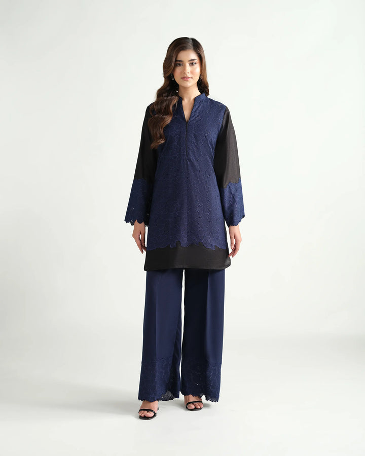 Aylin – Premium Karandi Kurta Set in Blue by Sinoor