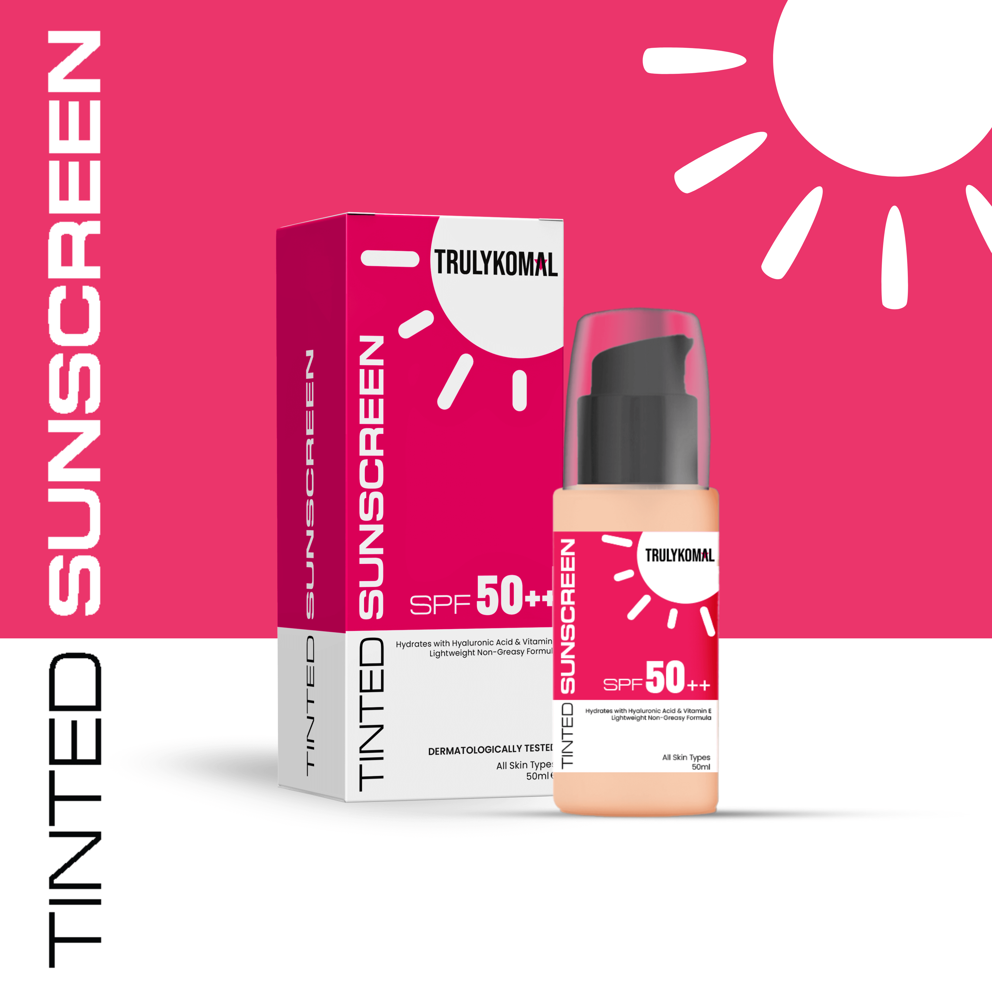 Tinted Sunscreen Spf50++ - TrulyKomal